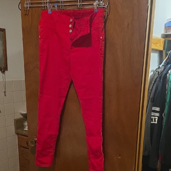 Vibrant Red Skinny Jeans - Picture 1 of 1